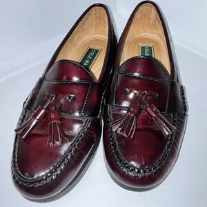 Cole Haan Kiltie Penny Loafers style# 3507 Slip on Pinch Tassel burgundy Sz 8.5